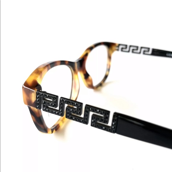 New VERSACE Tortoise Women's Eyeglasses - Picture 2 of 5